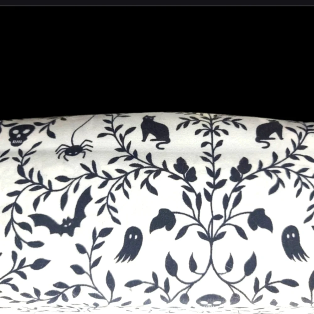 4pc LONDON KAYE Spooky Vines Halloween QUEEN Bed Sheets Black Cats Ghost Skull